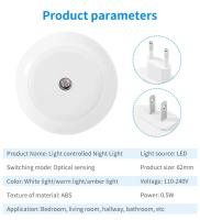 Lámpara De Pared LED Redonda Con Sensor De Atardecer a Medianoche Para Iluminación Nocturna Interior En Dormitorio Baño Cocina Escaleras Pasillo Conectividad EU/US - details 9