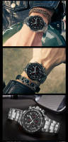 Reloj De Pulsera De Lujo Para Hombre WWOOR 2024 Marca Top Cronógrafo Dorado Grande Reloj De Pulsera De Acero Inoxidable Resistente Al Agua Y Al Choque Con Manos Luminosas Y Marcadores Arábigos - details 9