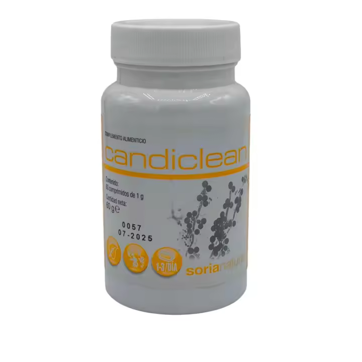 Candiclean 60 comprimidos Soria Natural, Actúa contra la Candidiasis, Refuerza el sistema inmunitario, Aparato digestivo e Intestinal. Orégano, clavo y Pau d´arco - 1