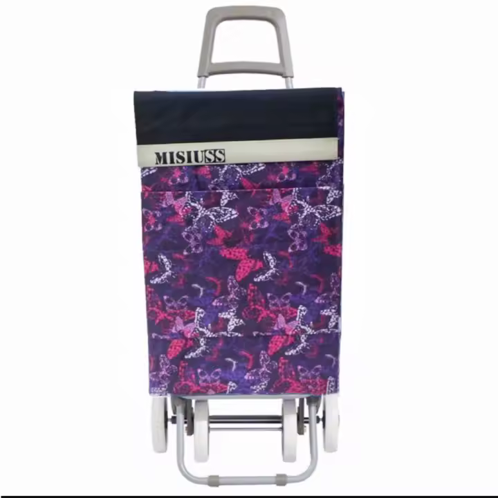 Carro de la compra de 4 Ruedas 2 Bolsillos bolsas de compra - 1