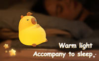 Lámpara Nocturna Para Niños De Silicona Capybara Cartoon USB Recargable Con Temporizador Y Regulación De Brillo Luces De Noche Decorativas Para Habitación - details 12