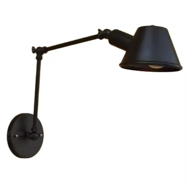 Lámpara De Pared Clásica Tradicional De Hierro Con Brazo Largo Para Iluminación Moderna Art Déco En Interiores Perfecta Para Lectura En Cocina Comedor Dormitorio Foyer Estudio - 1