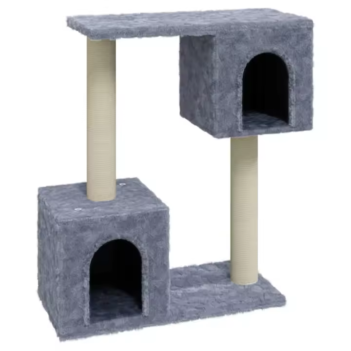 Rascador para Gatos con postes de ISAL 60 cm gris Claro - 1