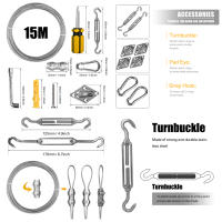 Kit De Cable De Acero Inoxidable Para Jardín 2/15/35M Con PVC Cubierta Para Sails De Sombrilla Herramienta De Trellis Para Tendas De Sombrilla - details 14
