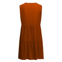 Vestido De Verano Para Mujer Estilo Casual Color Sólido Vestido Sin Mangas Cuello En V A-Line Largo Mini Polyester - details 19