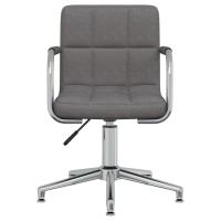 vidaXL Silla de oficina giratoria tela gris oscuro - details 2