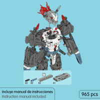 iM.Master - Juego de construcción robot rinoceronte, 965 piezas, diseño articulado con estructura mecánica detallada, sistema de movimiento realista, montaje con piezas de precisión, juguete STEM, instrucciones ilustradas - details 2