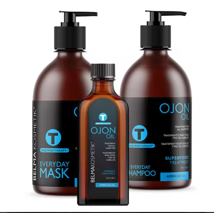 Trío Champú,  Mascarilla y aceite de Ojon Oil 500ml | BELMA KOSMETIK - 1