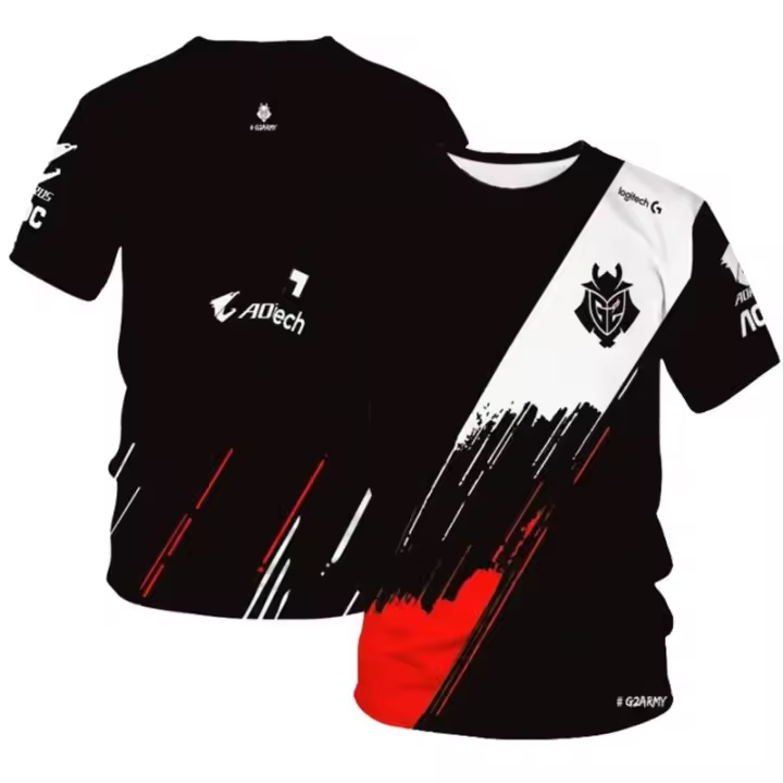 Camiseta 3D Impresión Para Hombres Verano 2024 Secado Rápido Uniforme Deportivo Harajuku Manga Corto Sobredimensionado Para Entrenamiento - 1