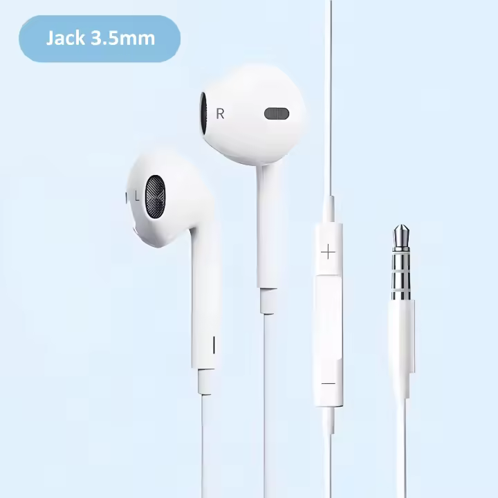 LIFA Auriculares con cable de Jack 3.5mm/Lightning/Tipo C para iPhone, Samsung, Xiaomi, Huawei, OPPO, VIVO - 1