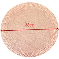 2PCS Tapete Redondo De PVC Para Mesa 38CM Diámetro Antideslizante Estilo Occidental Para Hotel Restaurante Aislamiento Térmico Hueco - details 0