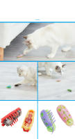 Juguete Interactivo Para Gatos 2PCS Ratoncillos Eléctricos Obstáculos Automáticos Broca Para Dientes Micro-Nano Worm Para Mascotas - details 11