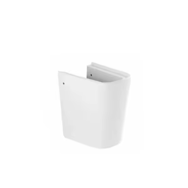 Look Unisan semipedestal lavabo 19 cm porcelana blanco calidad premium - 1