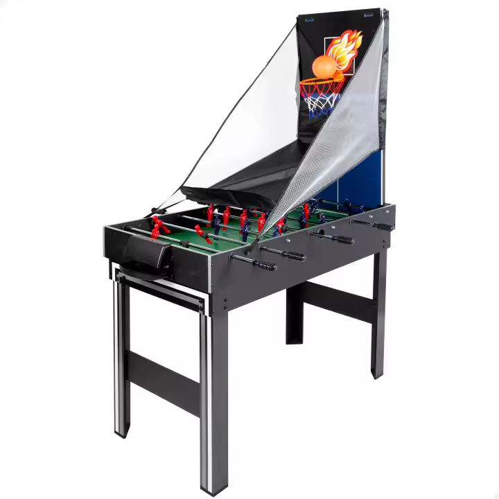 CB Games - Mesa multijuegos 20 en 1, Futbolín, Hockey, Billar, Baloncesto, Juegos de mesa, 120x110x82 cm, Futbolines para niños, Futbolín infantil, Regalo para toda la familia - 1