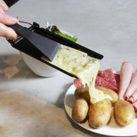 Juego De Grill Raclette No Adherente Con Pataki Y Mano Plegable De Acero Inoxidable Meltable Para Queso Herramientas De Cocina - details 1