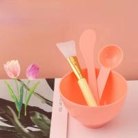 Juego De 4 PCS Bowl Para Máscara Facial Con Cepillos De Maquillaje Y Espátulas De Silicona Herramientas De Cuidado De La Piel - details 1