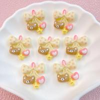 10Pcs Borlas De Oso Cartoon Pequeño Y Lindo Serie Resina Plana Para Joyería DIY Y Decoración De Artesanía Accesorio - details 5
