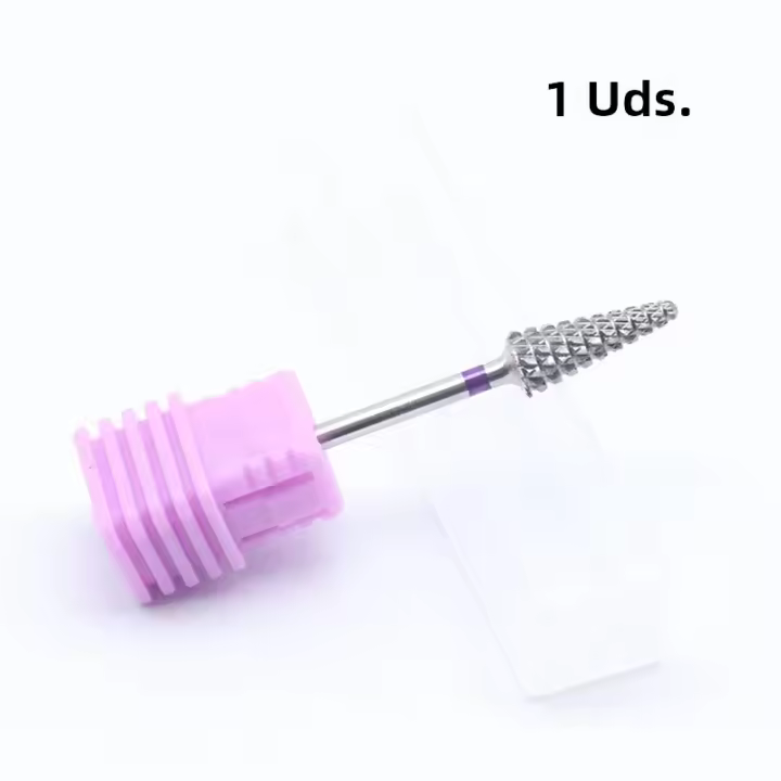 EasyNail Bit De Taladro Para Uñas 3/32'' Cono De Acero Tungsteno Fichero De Uñas Carburo Boquilla Limpiador De Gel M0413 - 1