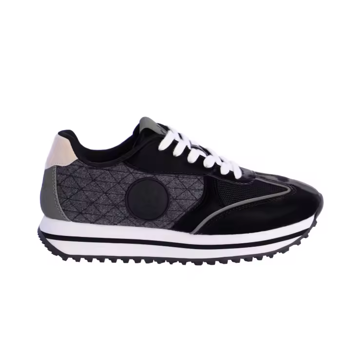 Zapatillas deportivas para mujer DON ALGODON Praga de piel sintética negro - 1