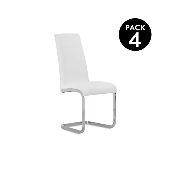 Duehome - Pack 4 sillas de comedor Smile símil piel - 1