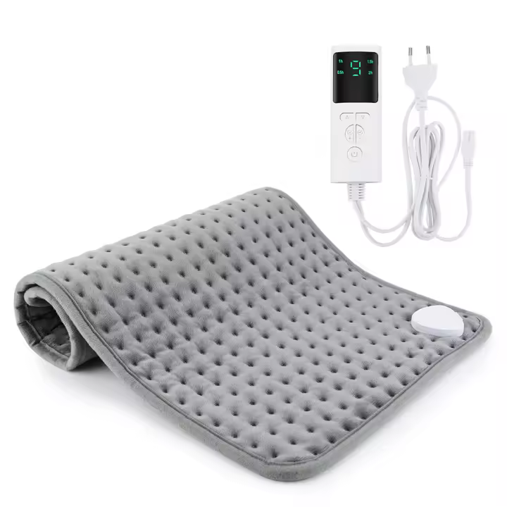 Almohadilla De Calor Eléctrico Para El Cuello Y Hombros Almohadilla De Compresión Caliente Para Alivio Del Dolor Lumbar Y Piernas Edredón De Terapia Física Para Invierno Tamaño Grande Material De Algodón Y ABS - 1