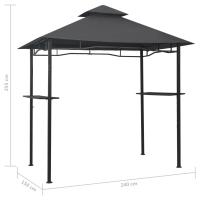 vidaXL Cenador de BBQ acero antracita 240x150x255 cm - details 6
