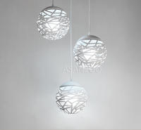 Lámpara Colgante De Hierro Blanco Negro Sfera Vacia Para Decoración De Sala De Estar Comedor Cocina Isla De La Casa - details 6