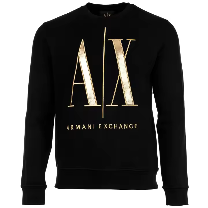 A|X ARMANI EXCHANGE Sudadera para hombre - Jersey, Cuello Redondo, Logotipo - 1