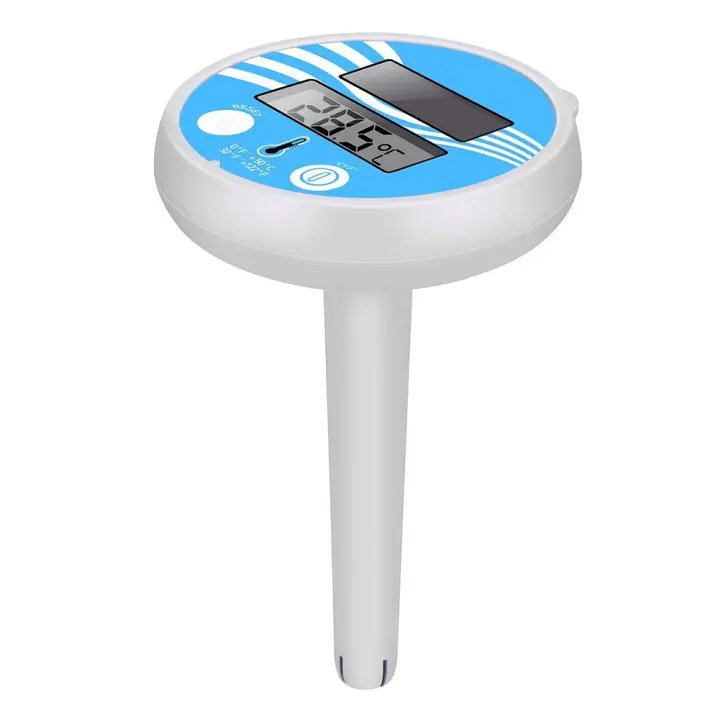 Termómetro digital flotante, pantalla impermeable, inalámbrico, termómetro para piscina con energía solar - 1