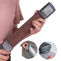 Guitarra De Mano Con 6 Cuerdas Y Entrenador De Acordes Herramienta De Guitarra Folclórica Con Pantalla De Rotación De Acordes Para Principiantes Práctica De Fingerstyle - details 2