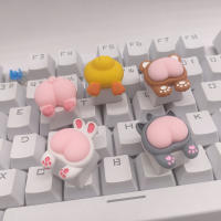 Capa De Teclado De Juego Con Forma De Pata De Gato Y Glúteo Animal Capa De Tecla Personalizable Para Switch Cherry MX Regalo Para Cumpleaños - details 2