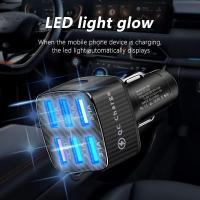 Adaptador de cargador de teléfono para automóvil de 6 puertos de carga rápida, QC3.0/3.1A, derivación inteligente, Cargador USB compatible con cargador de cigarrillos - details 0