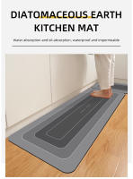 Alfombra De Puerta Antideslizante Y Impermeable Para Cocina Alfombra De Piso De Cocina Antipolvo Alfombrilla De Puerta De Casa Alfombra De Diatomeas Para Uso Doméstico Y Hotel - details 0
