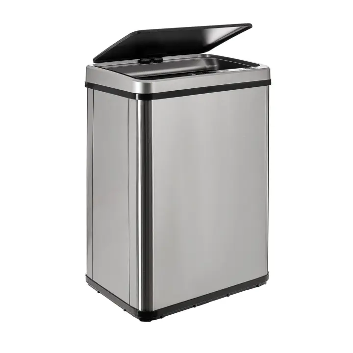 Cubo de Basura Inteligente Wellhome Sin Patas - Apertura Automática y Contacto Manual - 40/50/60L Blanco - 1