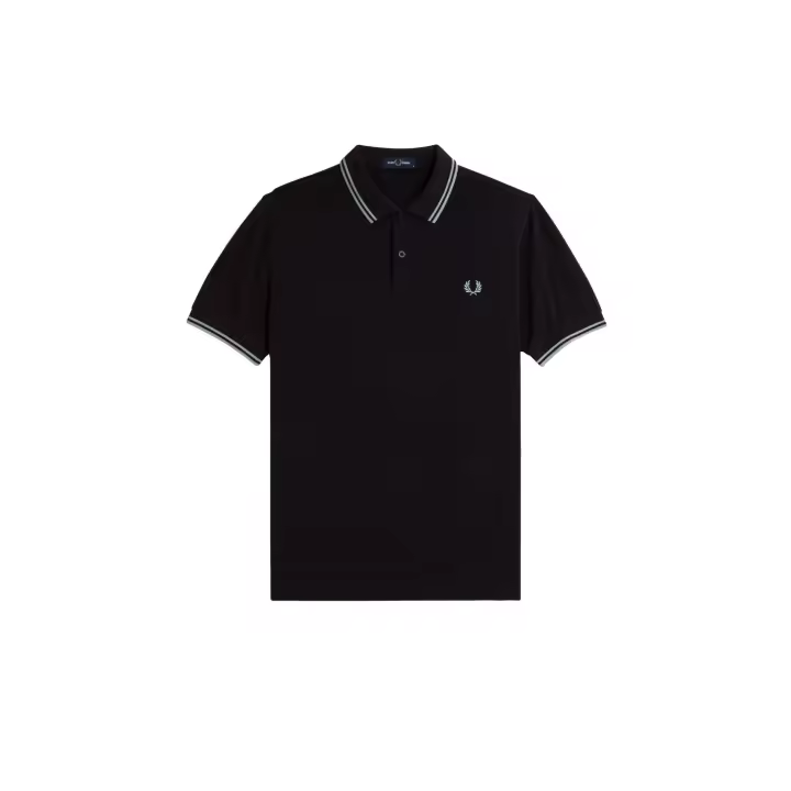 Fred Perry Slim Fit Twin Tipped Polo Navy / Silver Blue / Silver Blue - 1