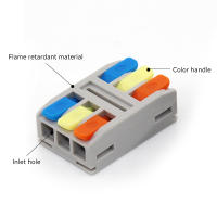 Conectores Eléctricos Universales Rápidos 10Pcs Terminales De Bloque De Conexión Compactas Para Cableado Doméstico Push-in - details 3