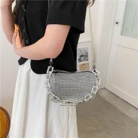 Bolso De Hombro Para Mujer 2024 Nueva Con Diamantes Y Rhinestones Bolso De Mano Brillante Bolso Cruzado De Moda Con Cierre De Cremallera - details 3