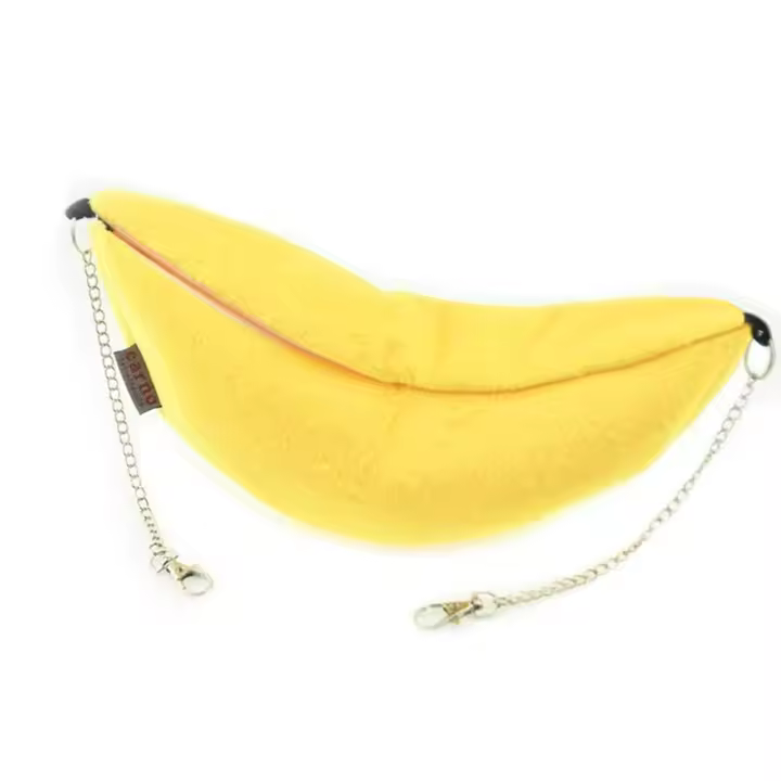 Hamacas En Forma De Plátano Para Hamsters Relleno De Esponja De Alta Calidad Suave Y Cómoda Transpirable Suministros Para Mascotas Resistentes Al Invierno - 1