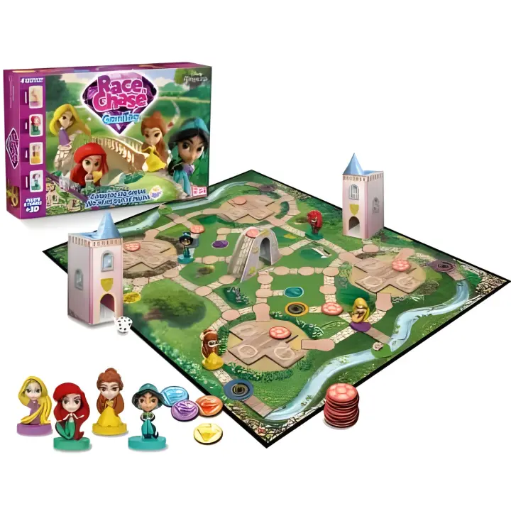 Shuffle juego de mesa juego de mesa race n chase princesas +4 años - 1