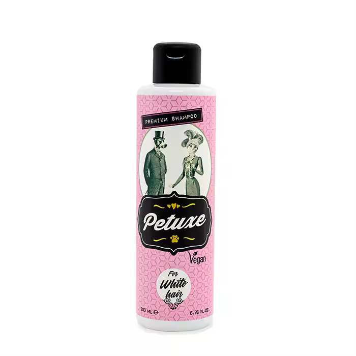 Petuxe Cosmetics Champú para Perros de Pelo Blanco. Blanqueador y Potenciador de Color Blanco Natural. Aloe Vera Ecológico. - 1