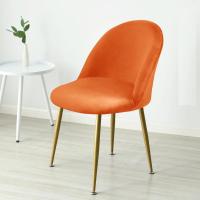 Cubierta De Silla De Velours 1pc Color Sólido Estilo Europeo Resistente a La Suciedad Stretch Para Sala De Comedor Hogar Bodas Hoteles - details 21