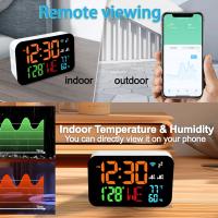 Reloj De Mesa Inteligente Con Calendario Y Termómetro Higrómetro Tuya WiFi Pantalla LED Digital Soporte Auto-Calibración WIFI - details 2