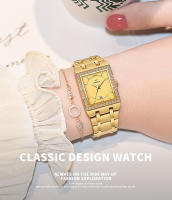 Reloj De Moda Para Mujer WWOOR Con Diamantes Marca Top Lujo Cuadrado Reloj De Pulsera Simple Para Mujer Vestido Pequeño Relogio Feminino - details 0