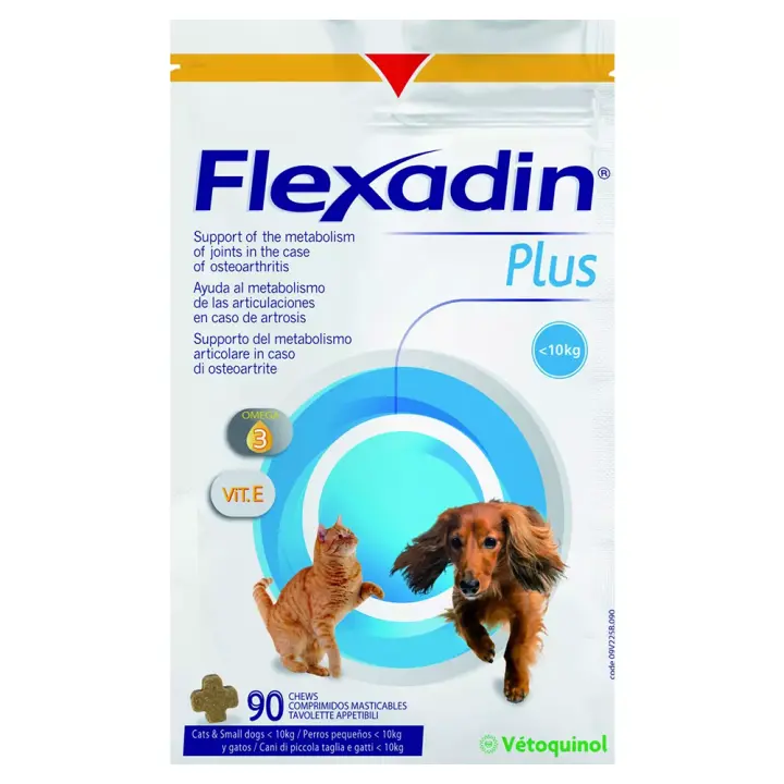 Flexadin Plus Min 90 chews suplemento condroprotector para perros y gatos Vetoquinol - 1