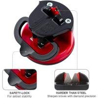 Afilador Portátil Para Cuchillos De Cocina Adecuado Para La Mayoría De Los Tipos De Hojas Profesionales De Afilar Cuchillos Herramienta De Afilado De Cuchillos (Rojo, Azul) - details 2