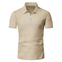 Traje Casual Para Hombre Verano European Y American Con Camisa De Encaje Sólido Y Pantalones Cortos Estilo Libre Con Cuello Redondo - details 18