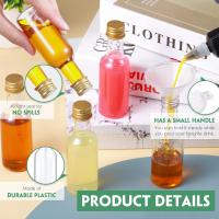 10Pcs Botellas De Licor Miniatura 50ml Plástico Con Tapas De Color Plateado/Oro/ Negro Para Alcohol Shot Refillable - details 2