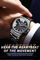 Reloj De Pulsera De Negocios De Lujo Para Hombre BINBONG B1885 Cuarzo Resistente Al Choque Luminoso 30M a Prueba De Agua Correa De Acero Inoxidable - details 12