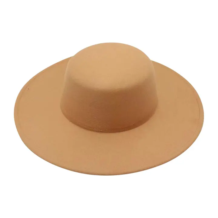 Gorro De Lana Elegante Para Mujer Gorro De Paja Ancha De Fiesta Formal Jazz Gorro De Punto De Tela Blended Gorro De Punto De Tela - 1