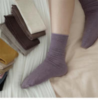 Calcetines De Mujer Estilo Coreano Coloridos Y Cómodos Calcetines Largos Elásticos Transpirables Para Niñas Casual - details 0